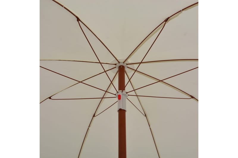 Parasoll med stålstang 180 cm sand - Beige - Parasoller