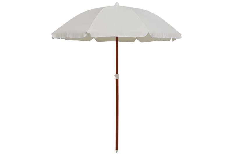 Parasoll med stålstang 180 cm sand - Beige - Parasoller