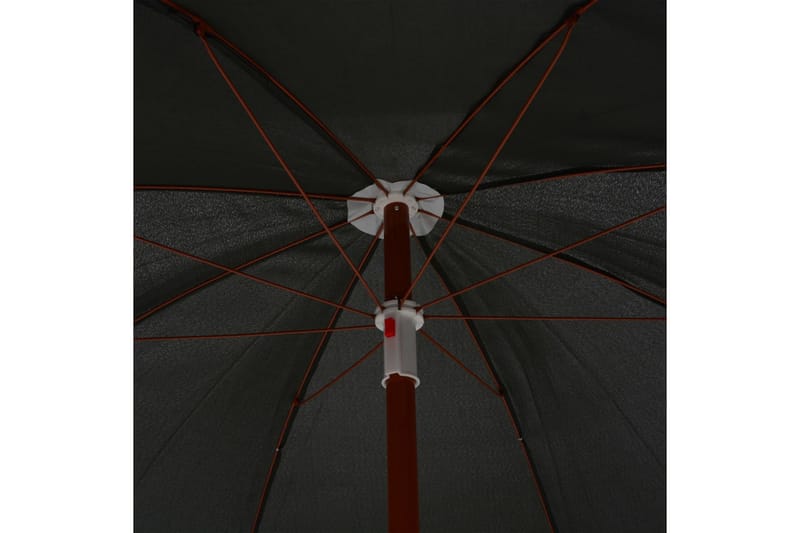 Parasoll med stålstang 240 cm antrasitt - Grå - Parasoller