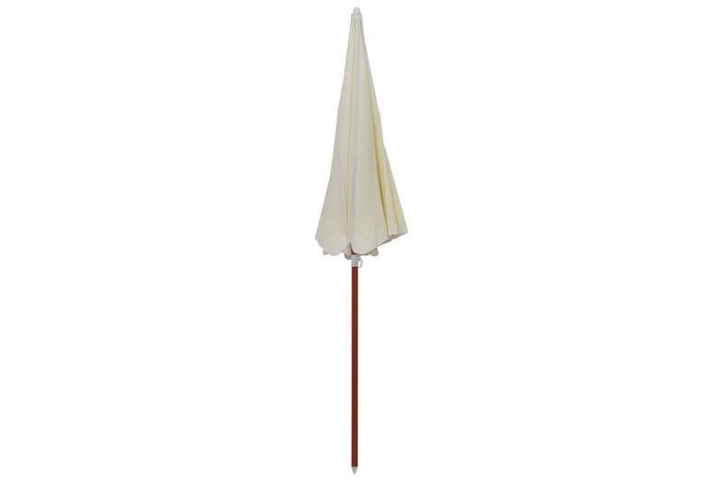 Parasoll med stålstang 240 cm sand - Beige - Hagemøbler - Solbeskyttelse - Parasoller