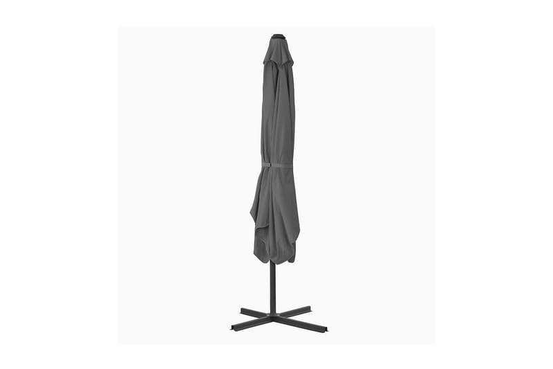 Parasoll med stålstang 250x250 cm antrasitt - Hagemøbler - Solbeskyttelse - Parasoller