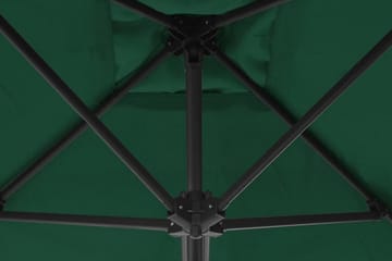 Parasoll med stålstang 250x250 cm grønn - Hagemøbler - Solbeskyttelse - Parasoller