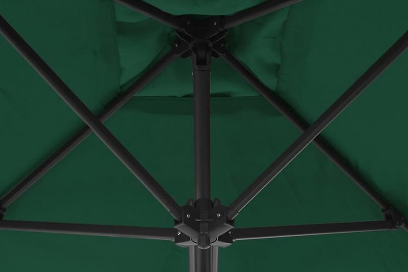 Parasoll med stålstang 250x250 cm grønn - Parasoller