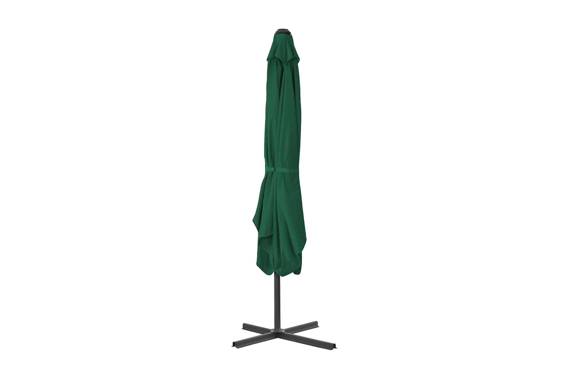 Parasoll med stålstang 250x250 cm grønn - Hagemøbler - Solbeskyttelse - Parasoller