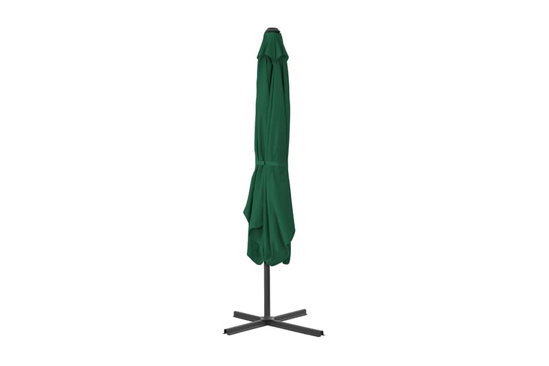 Parasoll med stålstang 250x250 cm grønn - Hagemøbler - Solbeskyttelse - Parasoller