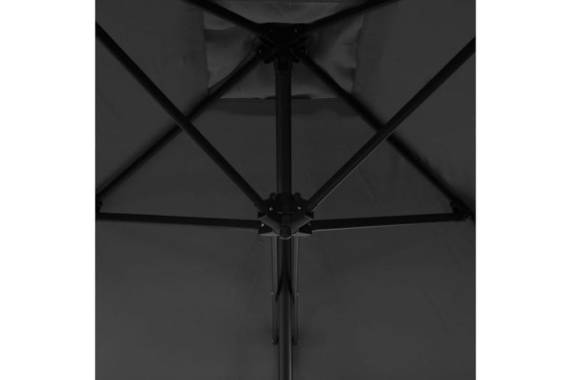 Parasoll med stålstang 300 cm antrasitt - Parasoller