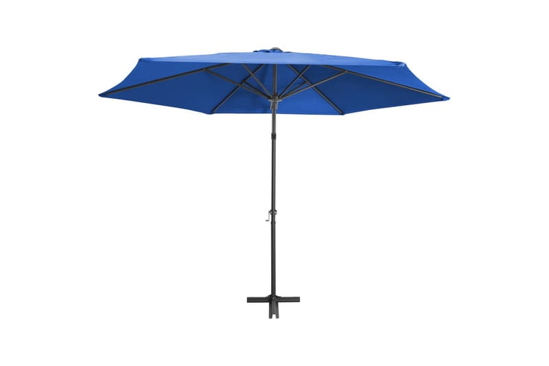 Parasoll med stålstang 300 cm asurblå - Hagemøbler - Solbeskyttelse - Parasoller