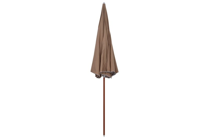 Parasoll med stålstang 300 cm gråbrun - Brun - Hagemøbler - Solbeskyttelse - Parasoller