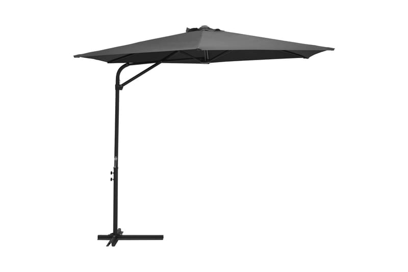 Parasoll med stålstang 300x250 cm antrasitt - Hagemøbler - Solbeskyttelse - Parasoller
