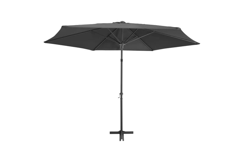 Parasoll med stålstang 300x250 cm antrasitt - Hagemøbler - Solbeskyttelse - Parasoller