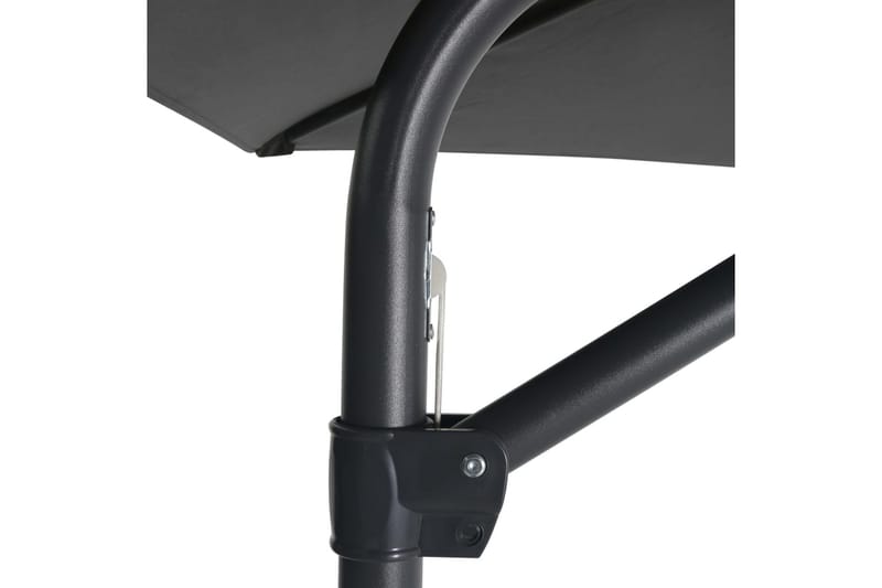 Parasoll med stålstang 300x250 cm antrasitt - Hagemøbler - Solbeskyttelse - Parasoller