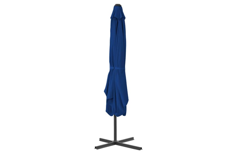 Parasoll med stålstang blå 250x250x230 cm - Blå - Hagemøbler - Solbeskyttelse - Parasoller