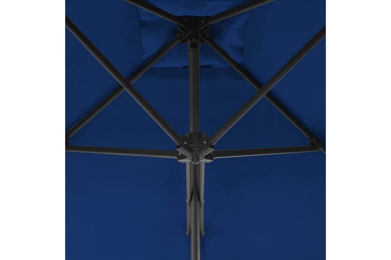 Parasoll med stålstang blå 300x230 cm - Blå - Hagemøbler - Solbeskyttelse - Parasoller