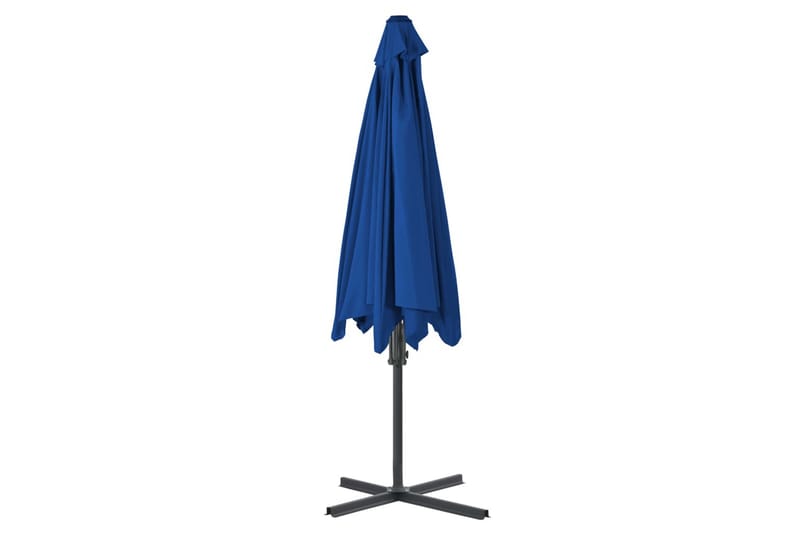 Parasoll med stålstang blå 300x230 cm - Blå - Hagemøbler - Solbeskyttelse - Parasoller