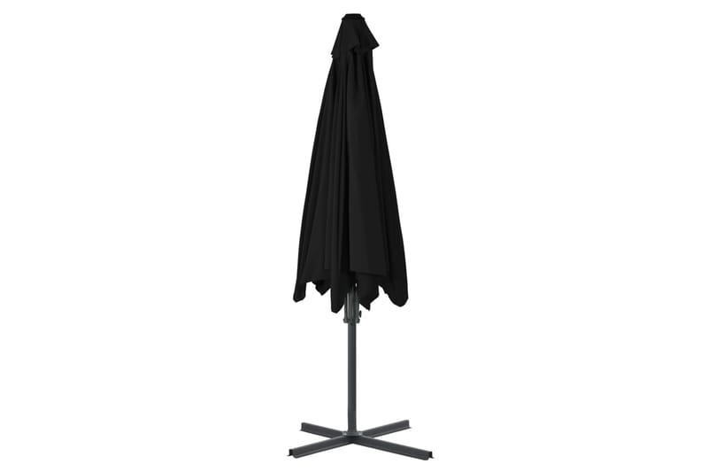 Parasoll med stålstang svart 300x230 cm - Svart - Hagemøbler - Solbeskyttelse - Parasoller