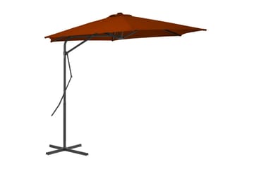 Parasoll med stålstang terrakotta 300x230 cm - Hagemøbler - Solbeskyttelse - Parasoller