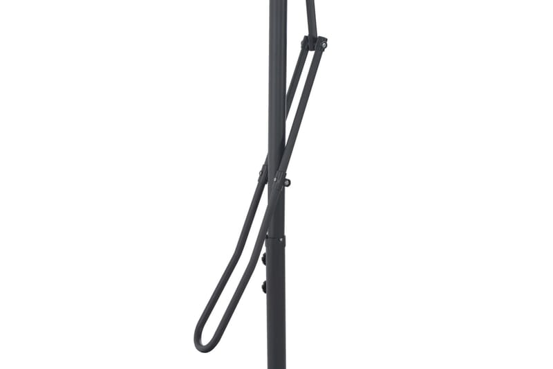 Parasoll med stålstang vinrød 300x230 cm - Rød - Hagemøbler - Solbeskyttelse - Parasoller