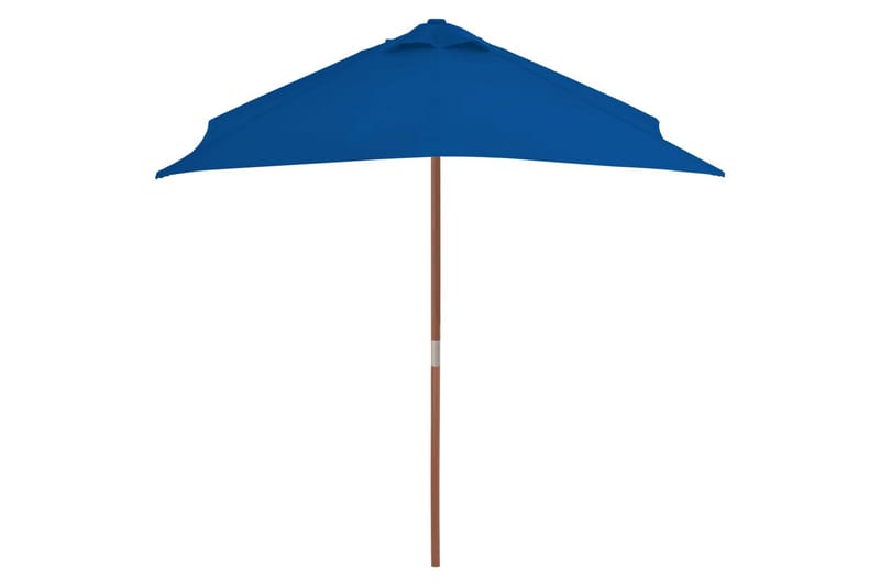 Parasoll med trestang 150x200 cm blå - Blå - Hagemøbler - Solbeskyttelse - Parasoller