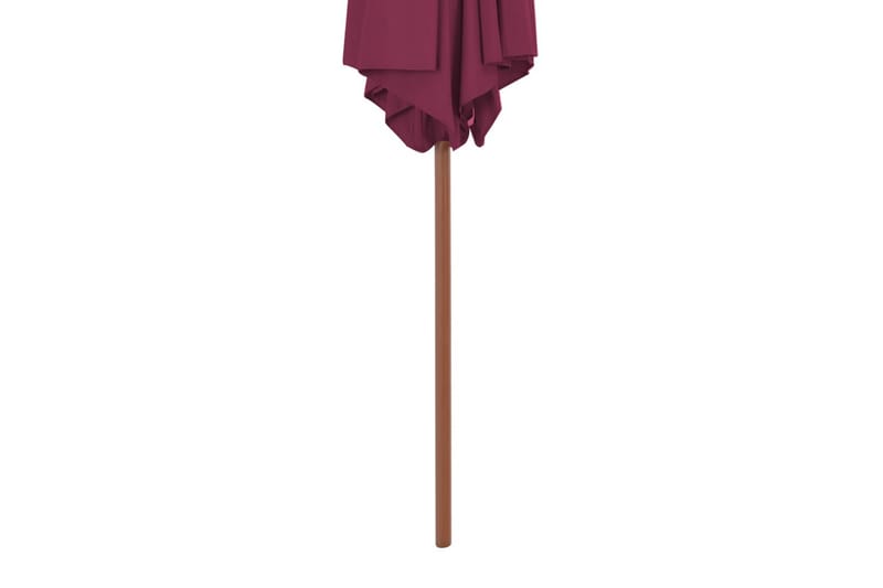 Parasoll med trestang 270 cm vinrød - Hagemøbler - Solbeskyttelse - Parasoller