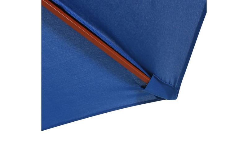 Parasoll med trestang 300x258 cm blå - Hagemøbler - Solbeskyttelse - Parasoller