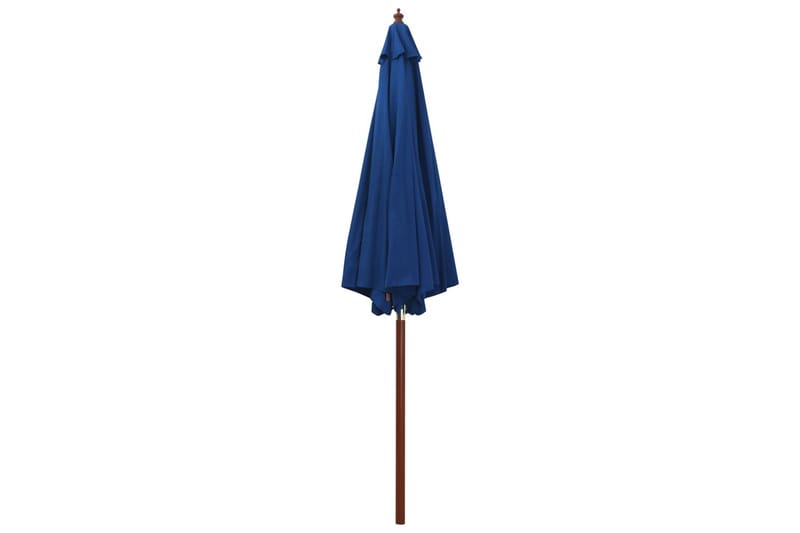 Parasoll med trestang 300x258 cm blå - Hagemøbler - Solbeskyttelse - Parasoller