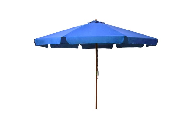 Parasoll med trestang 330 cm asurblå - Parasoller
