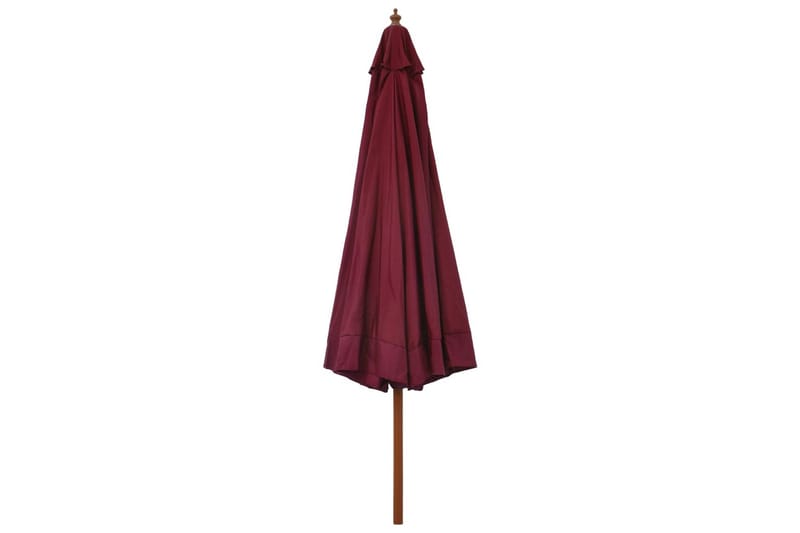 Parasoll med trestang 330 cm burgunder - Hagemøbler - Solbeskyttelse - Parasoller