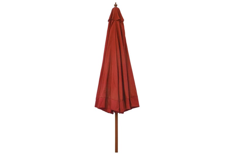 Parasoll med trestang 330 cm terrakotta - Hagemøbler - Solbeskyttelse - Parasoller