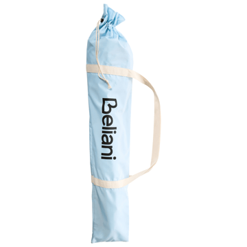 Parasoll utendørs 155 cm Mondello - hvit/blå - Hagemøbler - Solbeskyttelse - Parasoller - Strandparasoll