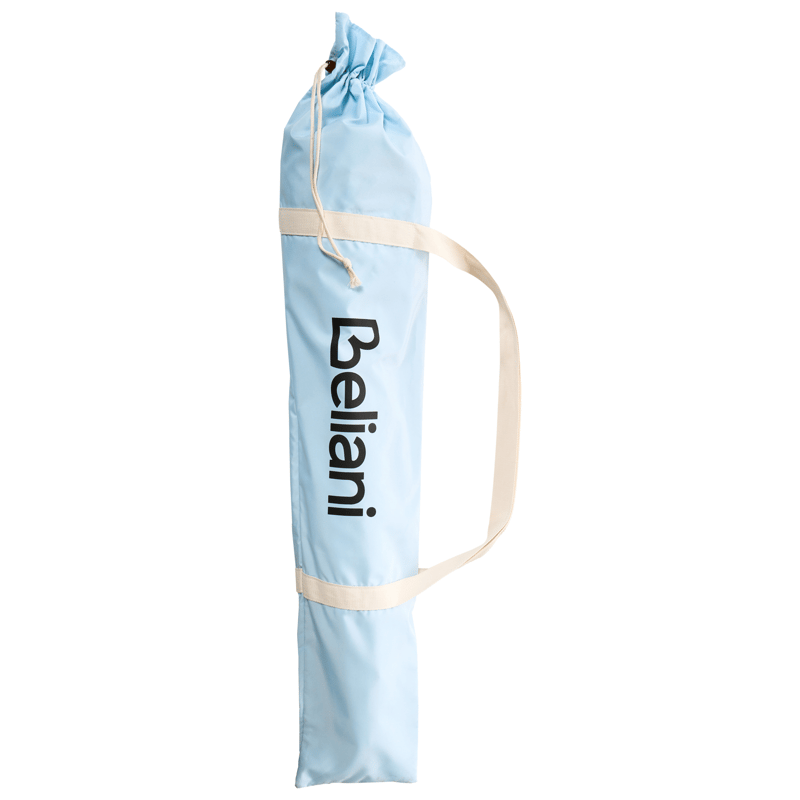 Parasoll utendørs 155 cm Mondello - hvit/blå - Hagemøbler - Solbeskyttelse - Parasoller - Strandparasoll