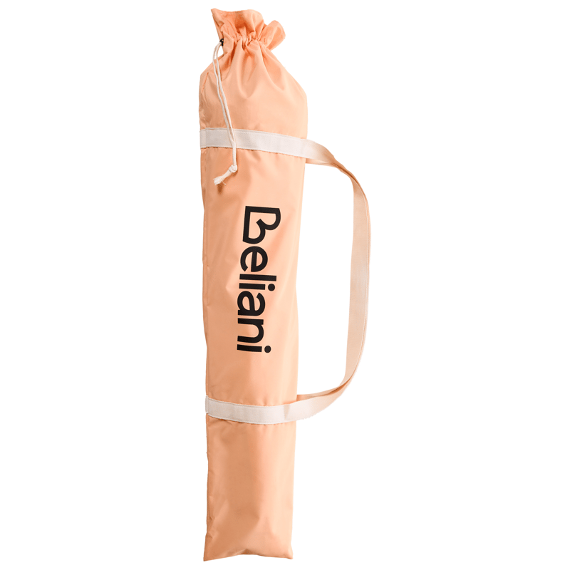 Parasoll utendørs 155 cm Mondello - hvit/oransje - Hagemøbler - Solbeskyttelse - Parasoller - Strandparasoll