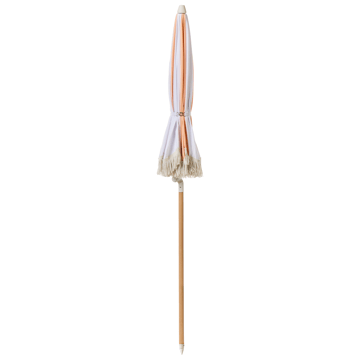 Parasoll utendørs 155 cm Mondello - hvit/oransje - Hagemøbler - Solbeskyttelse - Parasoller - Strandparasoll