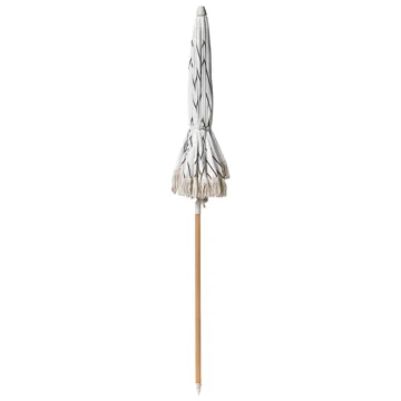 Parasoll utendørs 155 cm Mondello - hvit/svart - Hagemøbler - Solbeskyttelse - Parasoller - Strandparasoll