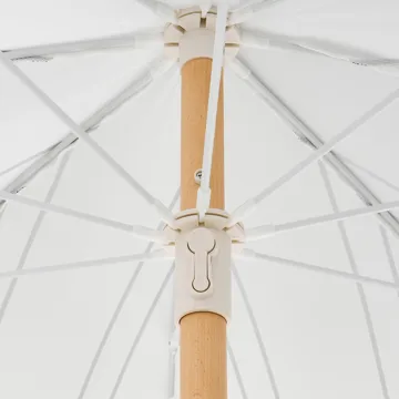 Parasoll utendørs 155 cm Mondello - hvit/svart - Hagemøbler - Solbeskyttelse - Parasoller - Strandparasoll