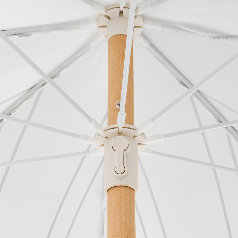 Parasoll utendørs 155 cm Mondello - hvit/svart - Hagemøbler - Solbeskyttelse - Parasoller - Strandparasoll