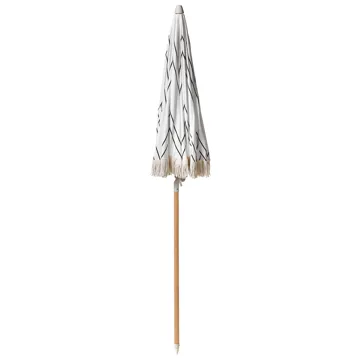 Parasoll utendørs 155 cm Mondello - hvit/svart - Hagemøbler - Solbeskyttelse - Parasoller - Strandparasoll