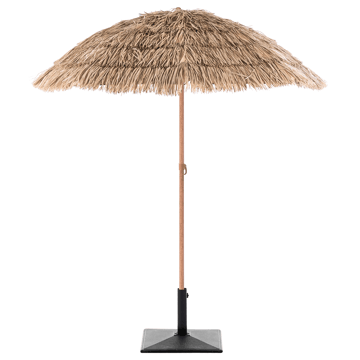 Parasoll utendørs 175 cm Civetta - naturlig/brun - Hagemøbler - Solbeskyttelse - Parasoller - Balkongparasoll