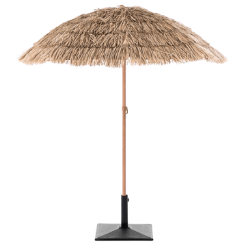 Parasoll utendørs 175 cm Civetta - naturlig/brun - Hagemøbler - Solbeskyttelse - Parasoller - Balkongparasoll