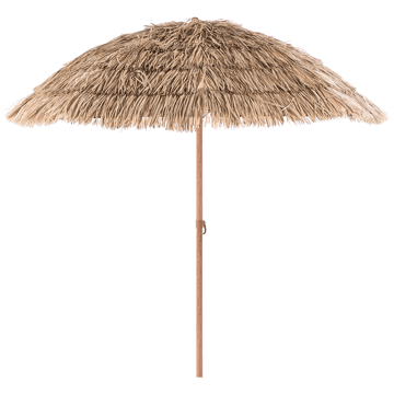 Parasoll utendørs 175 cm Civetta - naturlig/brun - Hagemøbler - Solbeskyttelse - Parasoller - Balkongparasoll