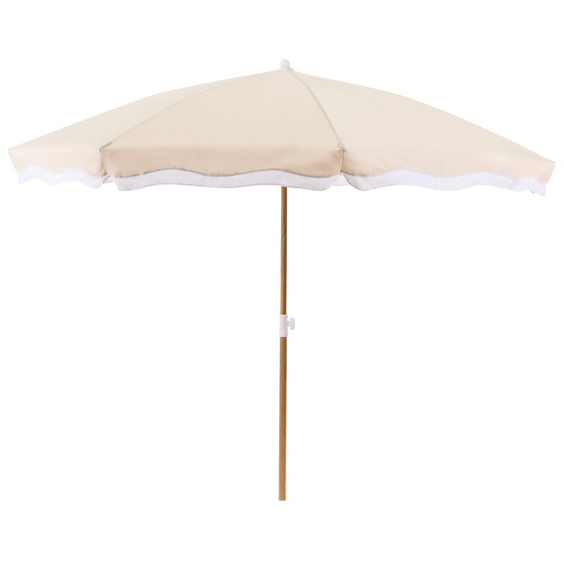 Parasoll utendørs 232 cm Sestriere, beige/hvit/brun