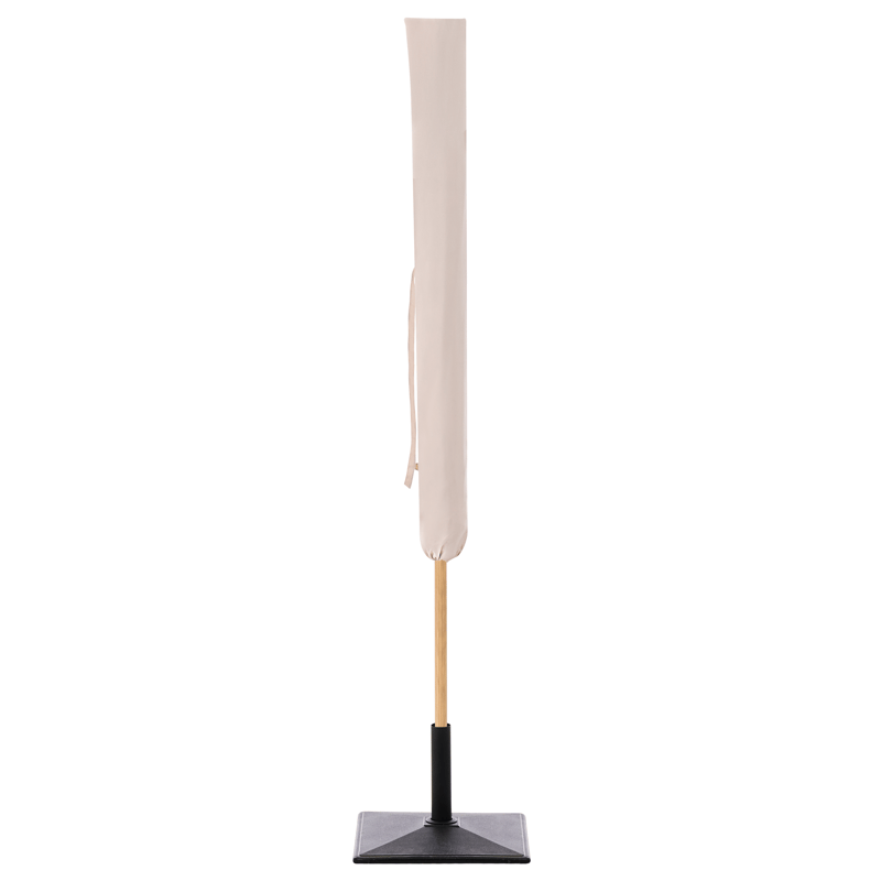 Parasoll utendørs 232 cm Sestriere - beige/hvit/brun - Hagemøbler - Solbeskyttelse - Parasoller - Balkongparasoll