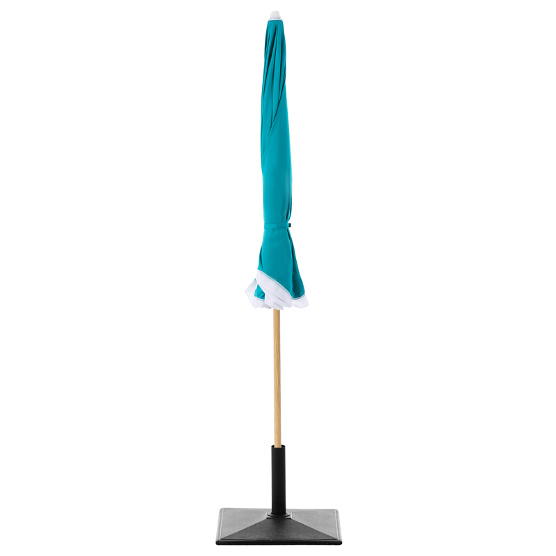 Parasoll utendørs 232 cm Sestriere - blå/hvit/brun - Hagemøbler - Solbeskyttelse - Parasoller - Balkongparasoll