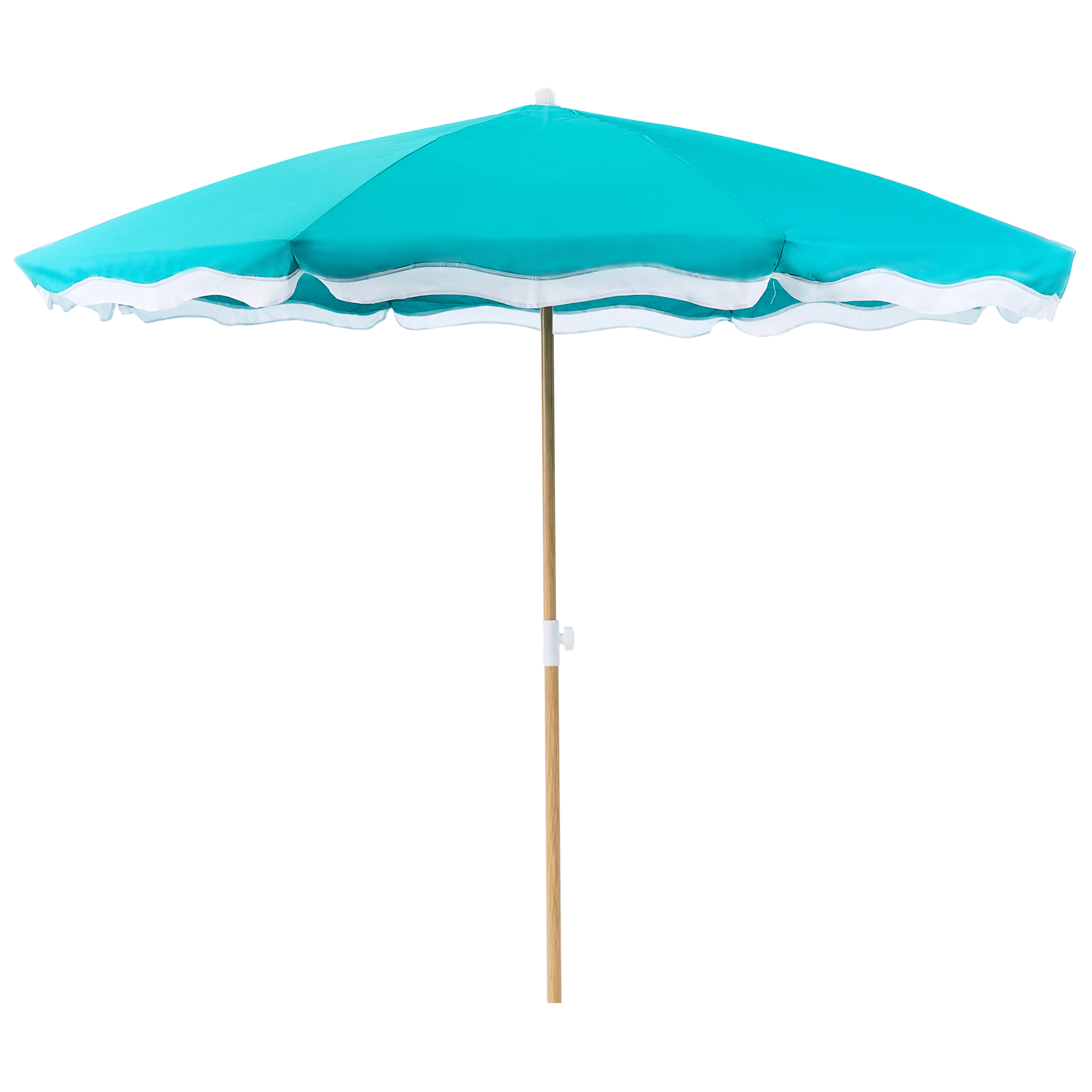 Parasoll utendørs 232 cm Sestriere - blå/hvit/brun