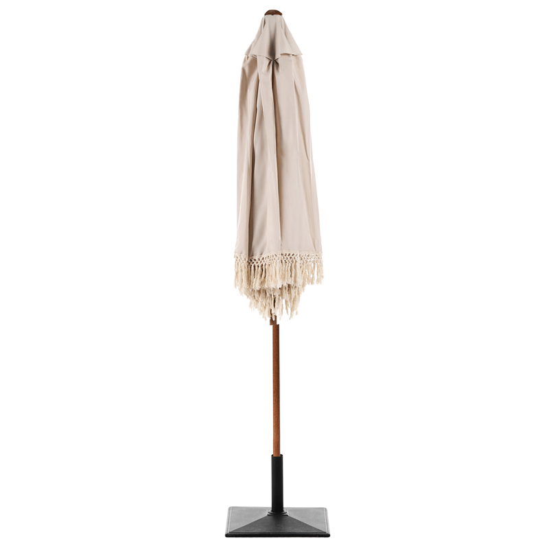 Parasoll utendørs 258 cm Murasa - beige/brun - Hagemøbler - Solbeskyttelse - Parasoller - Balkongparasoll