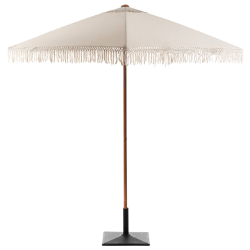 Parasoll utendørs 258 cm Murasa - beige/brun - Hagemøbler - Solbeskyttelse - Parasoller - Balkongparasoll