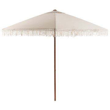 Parasoll utendørs 258 cm Murasa - beige/brun - Hagemøbler - Solbeskyttelse - Parasoller - Balkongparasoll