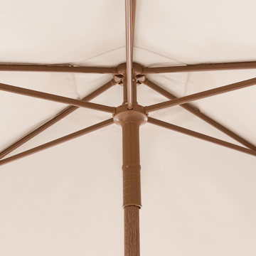 Parasoll utendørs 258 cm Murasa - beige/brun - Hagemøbler - Solbeskyttelse - Parasoller - Balkongparasoll