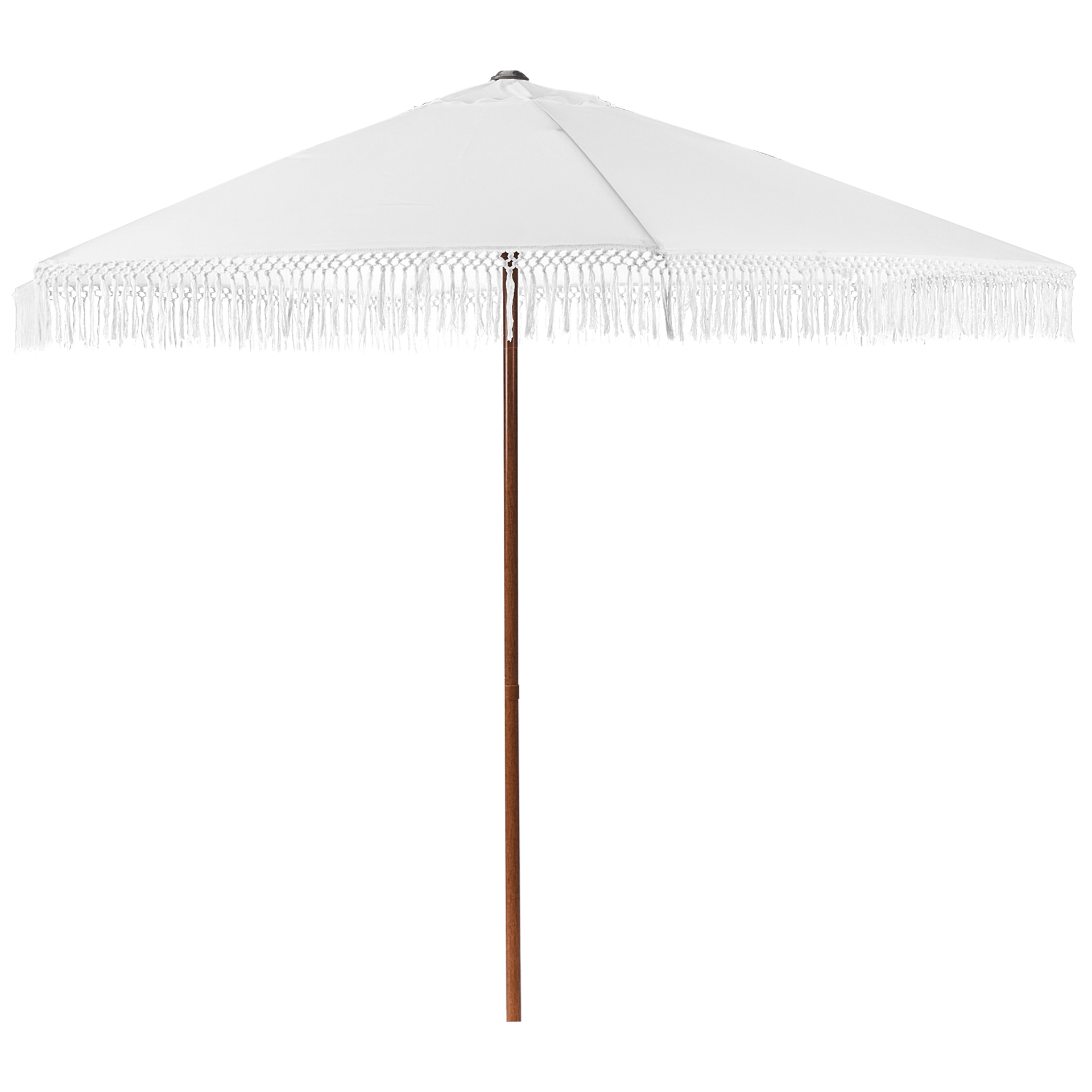 Parasoll utendørs 258 cm Murasa - hvit/brun