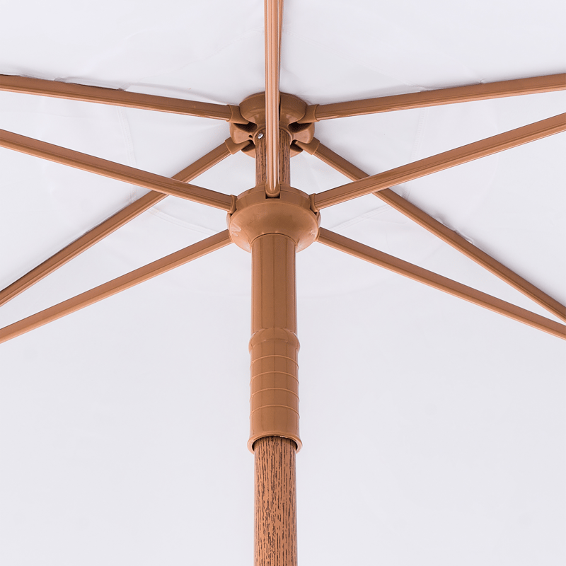 Parasoll utendørs 258 cm Murasa - hvit/brun - Hagemøbler - Solbeskyttelse - Parasoller - Balkongparasoll