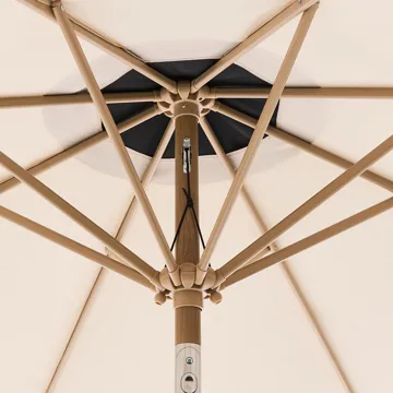 Parasoll utendørs 270 cm Isolotto - beige/brun/svart - Hagemøbler - Solbeskyttelse - Parasoller - Balkongparasoll